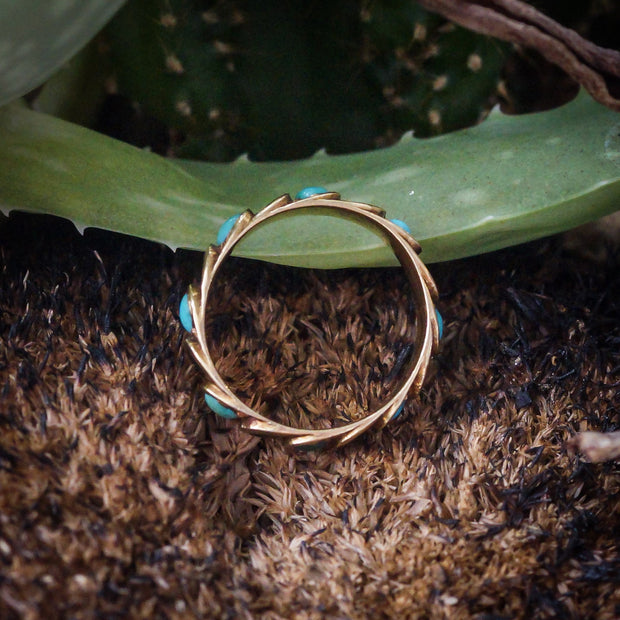 Turquoise Enamel Eternity Ring