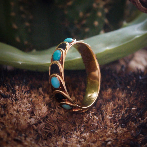 Turquoise Enamel Eternity Ring