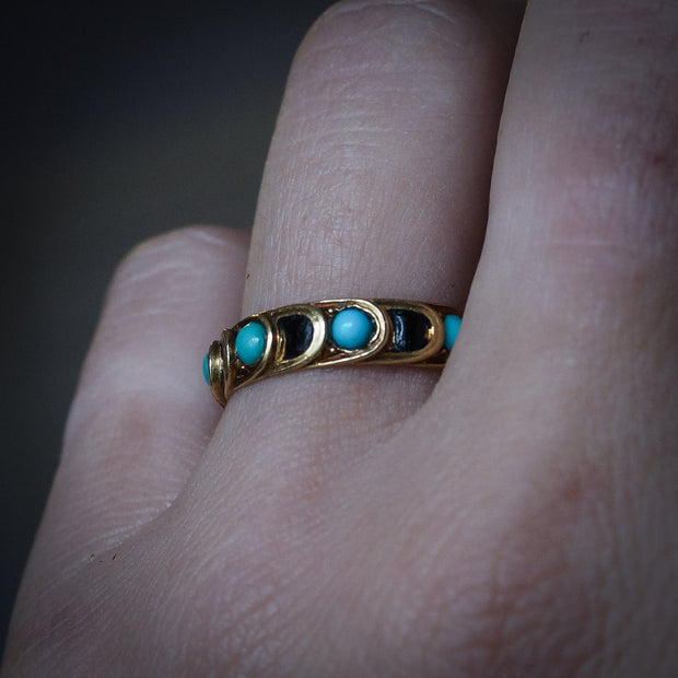 Turquoise Enamel Eternity Ring