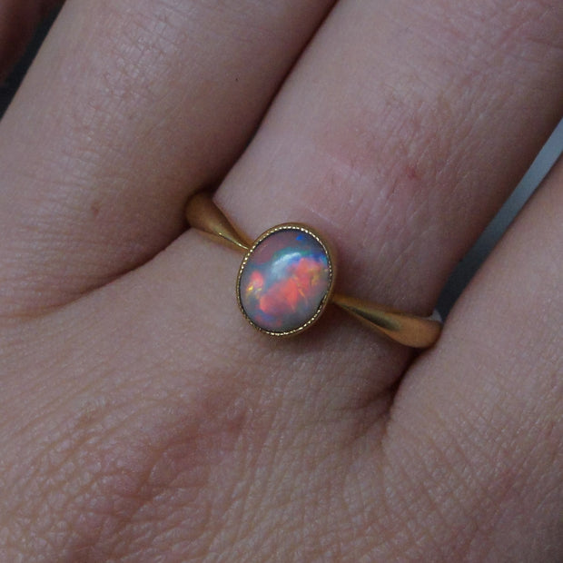 Edwardian Opal Solitaire Ring