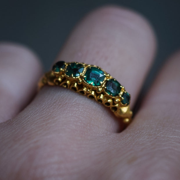 Victorian Emerald Paste Ring