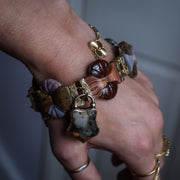 Victorian Scottish Gold Carved Agate Bracelet