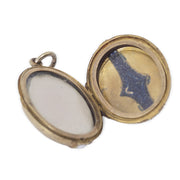 White Enamel Photo Locket Pendant