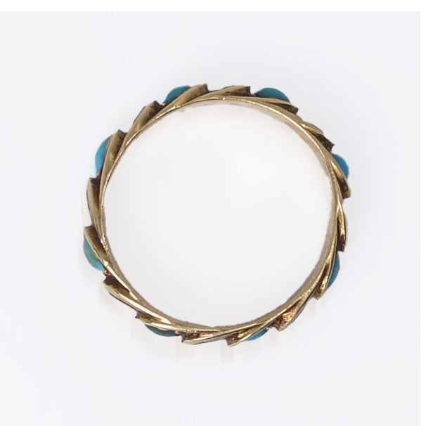 Turquoise Enamel Eternity Ring