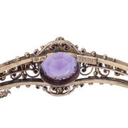 Edwardian Period 11ct Amethyst Bangle