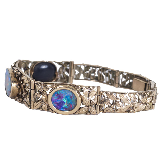 Arts and Crafts Gold Opal Bracelet