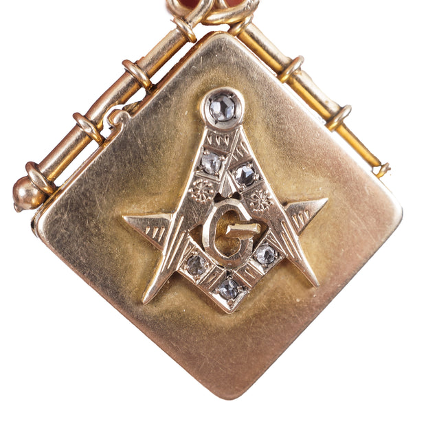 Victorian Period Diamond Masonic Locket