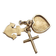 Tiny 15k Gold Faith Hope & Charity Charm