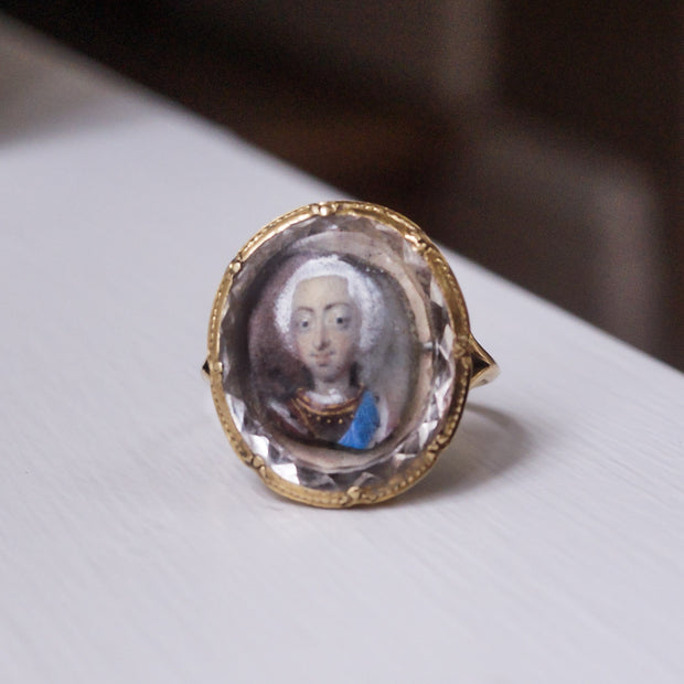 Rare Bonnie Prince Charlie Stuart Crystal Ring