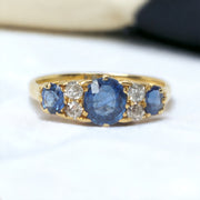 Victorian Sapphire & Diamond Ring