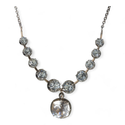 Striking Antique Paste Drop Necklace