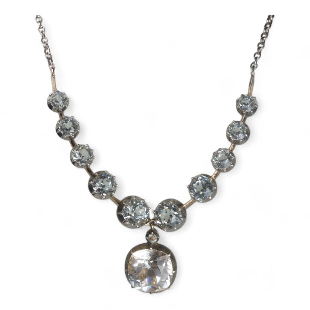 Striking Antique Paste Drop Necklace