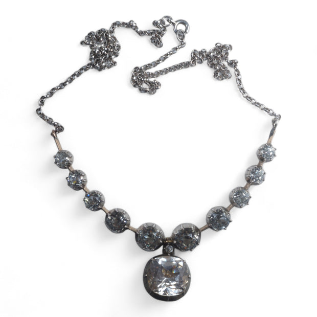 Striking Antique Paste Drop Necklace