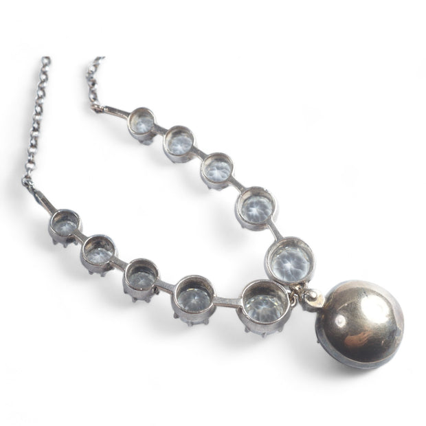 Striking Antique Paste Drop Necklace