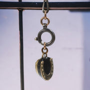 Victorian Black Enamel Horse Shoe Vinaigrette