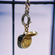 Victorian Black Enamel Horse Shoe Vinaigrette