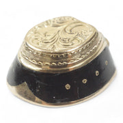 Victorian Black Enamel Horse Shoe Vinaigrette