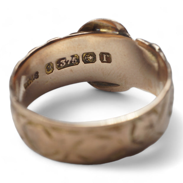 1916 9k Gold Buckle Ring