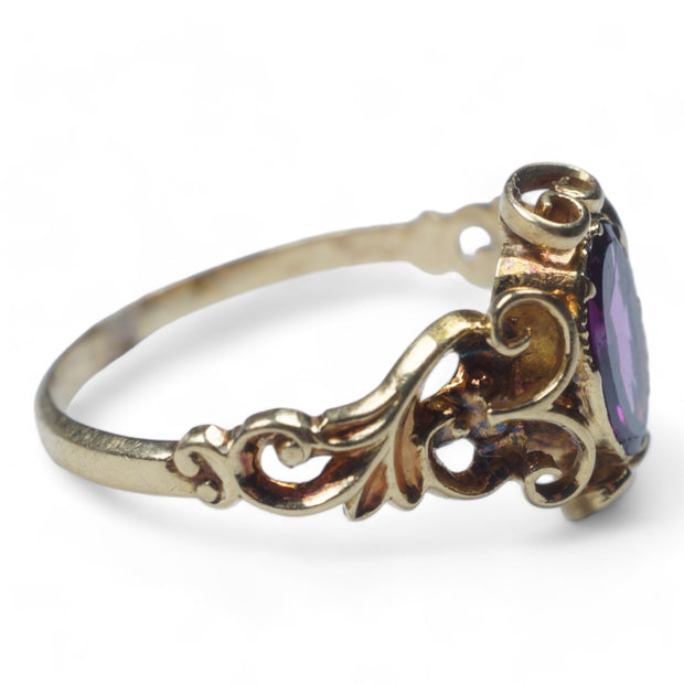 15k Gold Almandine Garnet Ring c1860