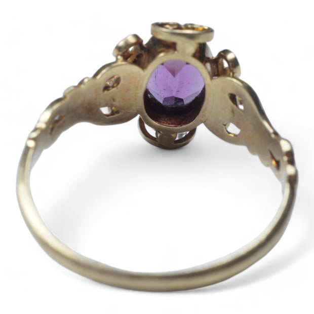 15k Gold Almandine Garnet Ring c1860