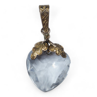 Victorian Faceted Rock Crystal Heart Pendant