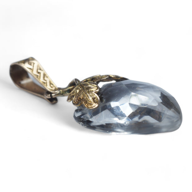 Victorian Faceted Rock Crystal Heart Pendant