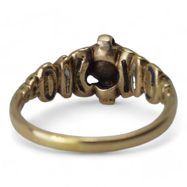 Enamel Ring 16th Century Gold Ring 16th Century Enamel Rose Cut