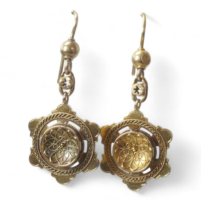 15k Gold Etruscan Revival Earrings