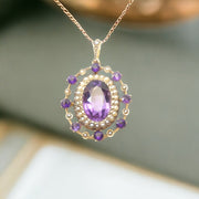 Victorian Amethyst Pearl Pendant