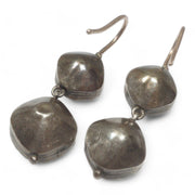 Georgian Silver and gold Peach Paste Earrings