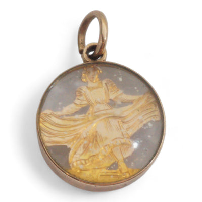 Unusual Gold & Crystal Dancing Girl Charm