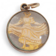 Unusual Gold & Crystal Dancing Girl Charm