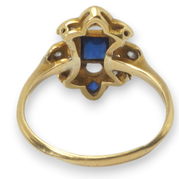 Edwardian Sapphire and Diamond Ring