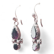 Georgian Flat Cut Garnet Earrings