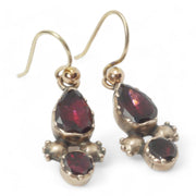 Georgian Flat Cut Garnet Earrings