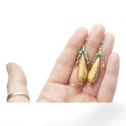 Victorian Emerald Articulated Drop Earrings