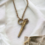 Victorian 18k Gold Ruby Watch Key