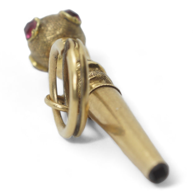 Victorian 18k Gold Ruby Watch Key