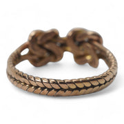 Victorian Rose Gold Braided Lovers Knot Ring