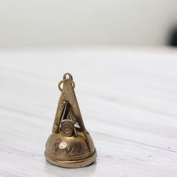 Edwardian 9k Gold Masonic Seal Pendant