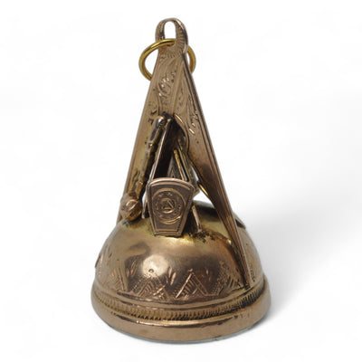 Edwardian 9k Gold Masonic Seal Pendant