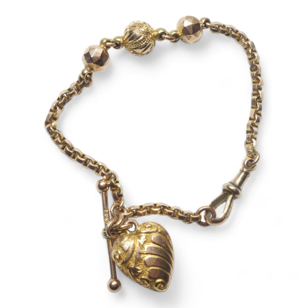 Gold Albertina Heart & Orb Bracelet