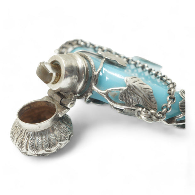 Victorian Cobalt Blue Scent Bottle Pendant