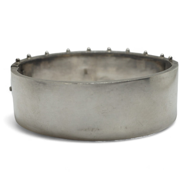 Victorian Silver Ivy Leaf Bangle