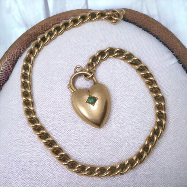 Late Victorian 15k Gold Curb Link Bracelet