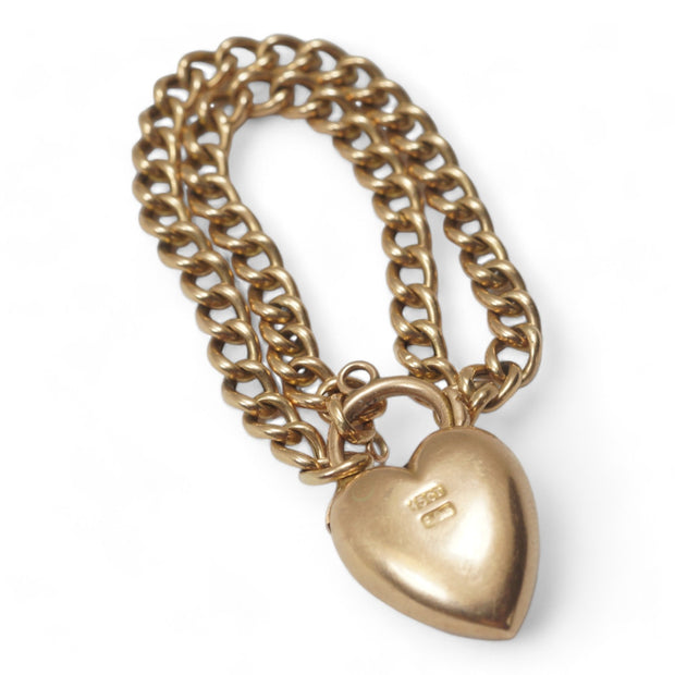Late Victorian 15k Gold Curb Link Bracelet