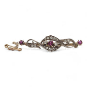 Ruby and Diamond Infinity Brooch c1870