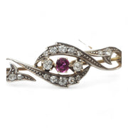Ruby and Diamond Infinity Brooch c1870