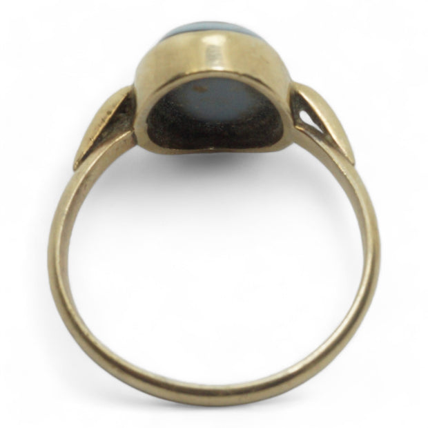 Victorian Period Banded Agate Bullseye Ring
