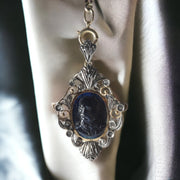 Victorian King of Siam Carved Sapphire Pendant
